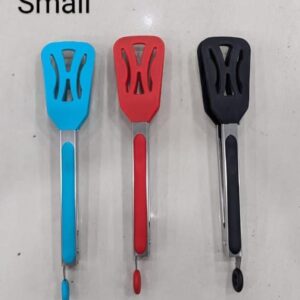 Silicone Kitchen Tongs – Small Stainless Steel Cooking Tongs with Non-Slip Grip | Heat Resistant Food Serving Tongs for BBQ, Salad & Frying