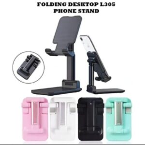 Folding Desktop L305 Phone Stand – Adjustable Mobile Holder for Desk | Portable, Anti-Slip & Foldable Phone Mount for All Smartphones