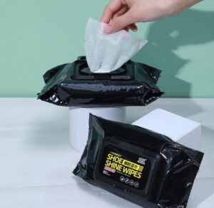 Shoe Shine Wipes – Instant Shoe Cleaning & Polishing Wipes | Portable, Quick Shine Leather & Sneaker Cleaner