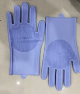 Silicone Hand Gloves – Heat Resistant Cleaning Gloves for Kitchen & Dishwashing | Multi-Purpose Reusable Scrubbing Gloves