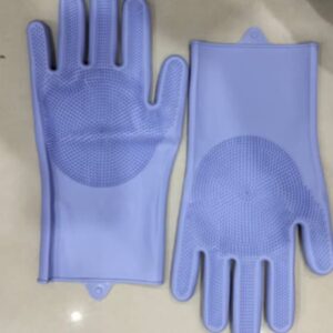 Silicone Hand Gloves – Heat Resistant Cleaning Gloves for Kitchen & Dishwashing | Multi-Purpose Reusable Scrubbing Gloves