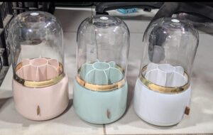 Rotating Food Grain Storage Container Large Capacity 9L 6-Grid Rice Dispenser